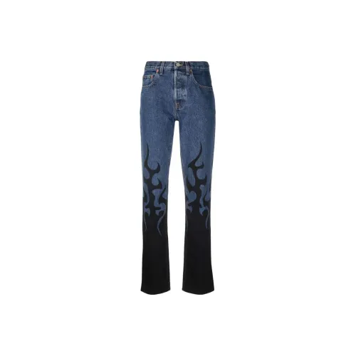 Vetements Синие Женские Джинсы