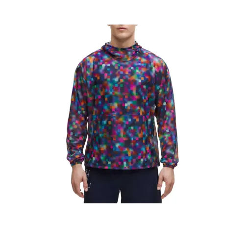 lululemon Сетка Пуловер Толстовка Pride Толстовка Мужской Пиксель Радужный Клуб Синий