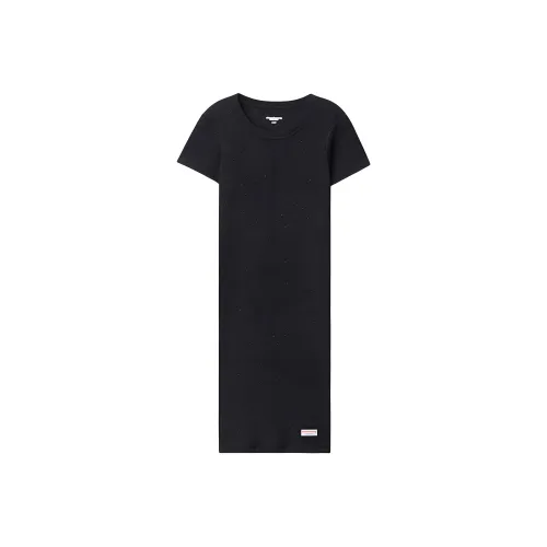 alexander wang Bodywear series Черное Женское Короткое Платье с Рукавами