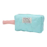 Синий полиэстер, цветочный, косметичка для хранения