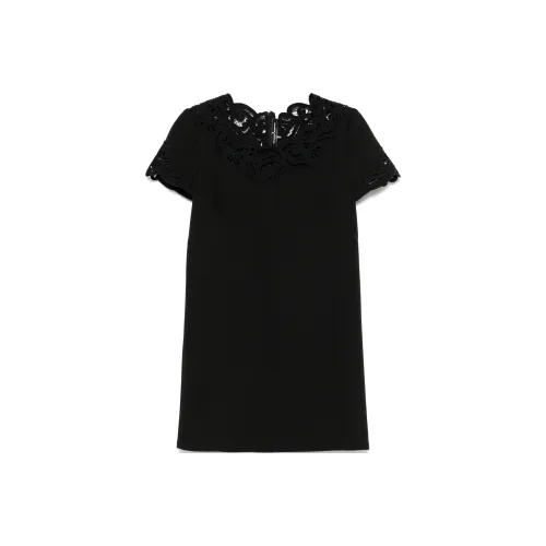 ERMANNO SCERVINO Черное Женское Короткое Платье с Рукавами