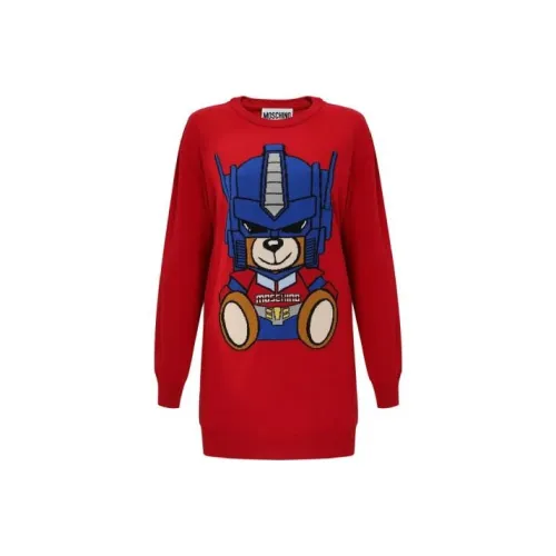 MOSCHINO Red Женские Длинные Платья с Рукавами