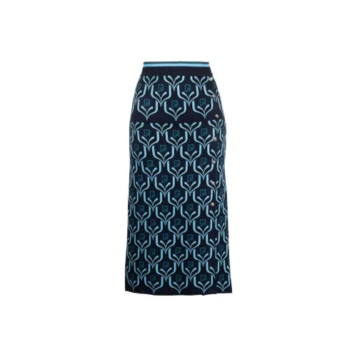 Paco Rabanne KNIT Длинная Юбка Женская Синяя