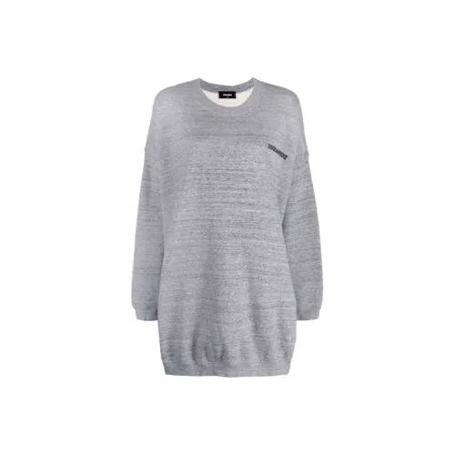 DSQUARED 2 Серый Женские Длинные Платья с Рукавами