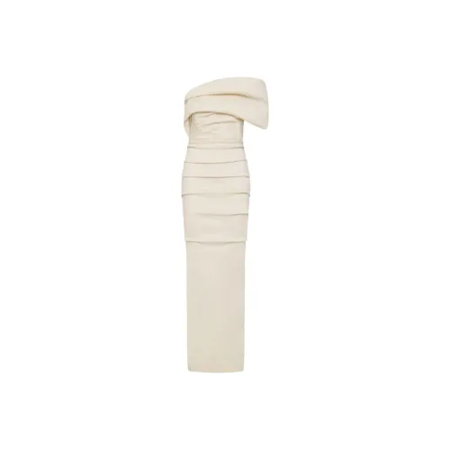 RACHEL GILBERT Короткий рукав Платье Женское Светлый Бежевый