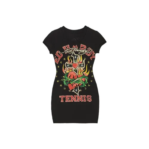 Ed Hardy Черные Женские Слиплатья