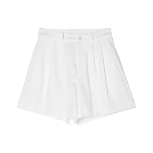Fstudio Корейский стиль Petite HIGH RISE A Line Loose Fit White Casual Shorts Women's