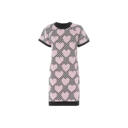 MOSCHINO Розовые Женские Платья с Коротким Рукавом