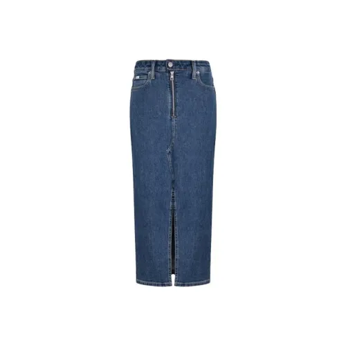 Calvin Klein 1A4 Джинсовый синий Женские Джинсовые длинные юбки