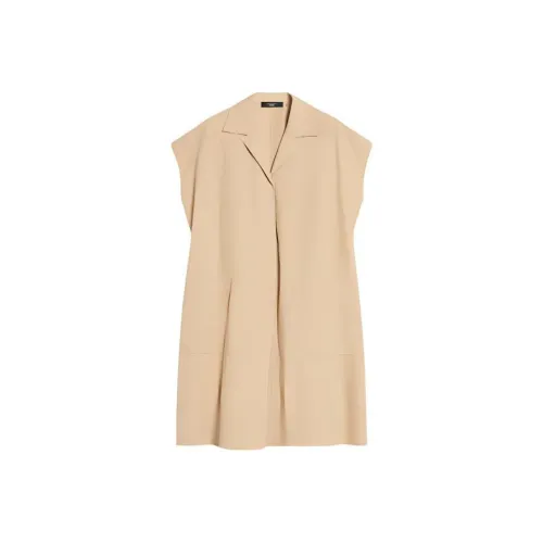 WEEKEND MaxMara Хаки Женские Короткие Платья с Рукавами