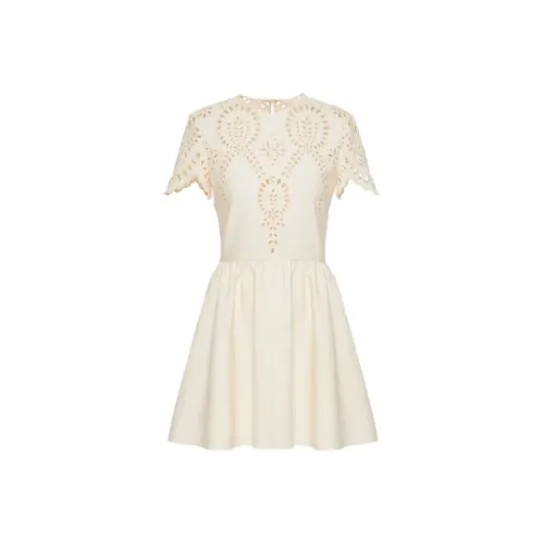 Valentino Короткий рукав Платье Женское Белое