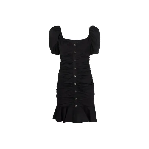 PINKO Черное Женское Короткое Платье с Рукавами