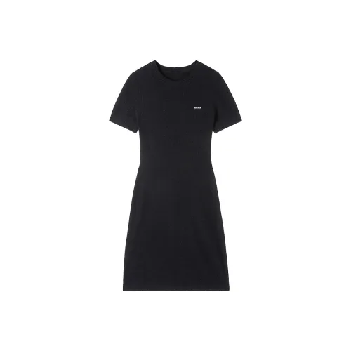 Miss Sixty Короткий рукав Платье Женское Черное
