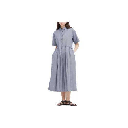 Юбка-платье A-силуэта от UNIQLO X Ines de la Fressange темно-синий