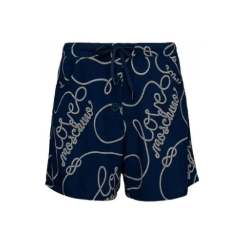 LOVE MOSCHINO Синие Женские Повседневные Шорты