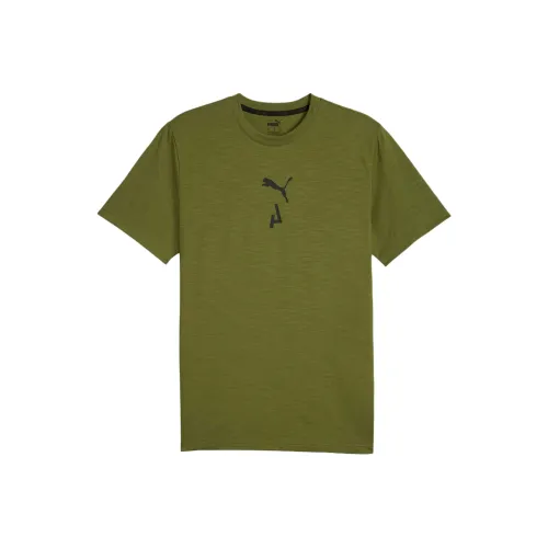 PUMA CamisetaSEASONS Graphic T Рубашка Мужская Зеленая