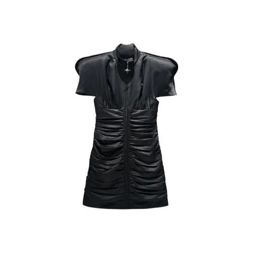 annakiki Black Женские Короткие Платья с Рукавами