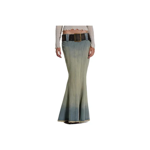 Jaded London Синие Женские Джинсовые Длинные Юбки