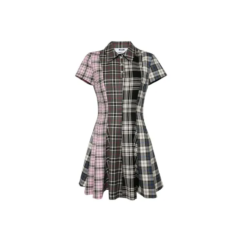 MSGM Короткий рукав Платье Женское Многоцветное