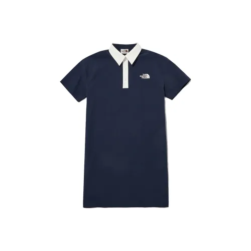 The North Face Темно-синий Женские Платья с Коротким Рукавом