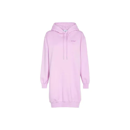 Off Белый FW22 Розово-фиолетовый Женские Длинные Платья с Рукавами