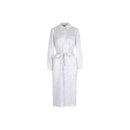 A.P.C Белое Женское Длинное Платье с Рукавами