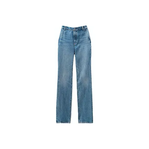 alexander wang Женские джинсы среднего индигового цвета