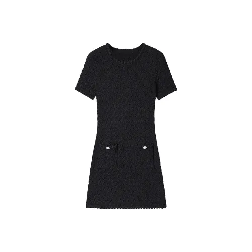 Miss Sixty Короткий рукав Платье Женское Черное
