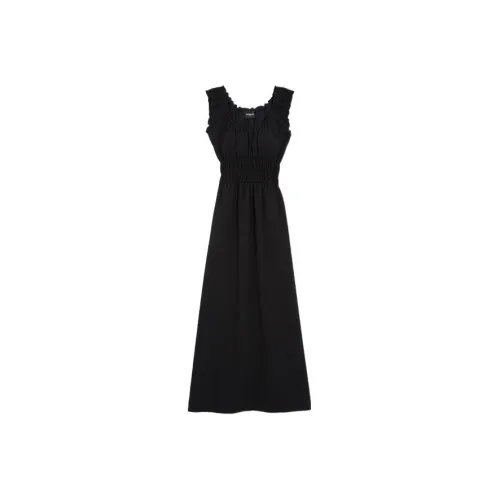 THE KOOPLES Черное женское платье без рукавов