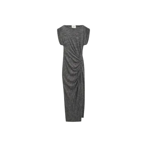 ISABEL MARANT ETOILE FW24 Короткое платье с короткими рукавами женское серое