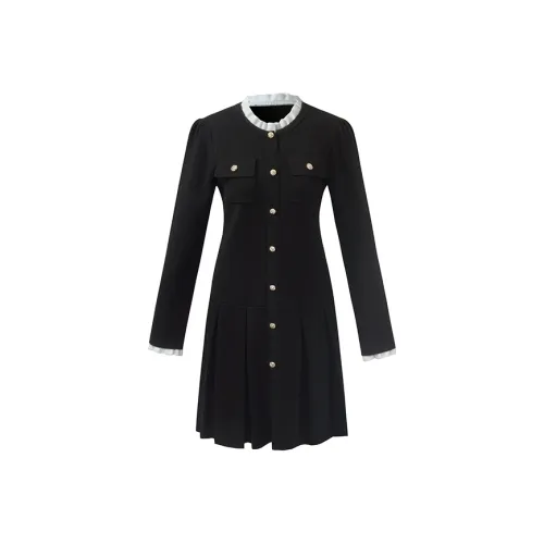 GOELIA 00B Black Женские Длинные Рукава Платья
