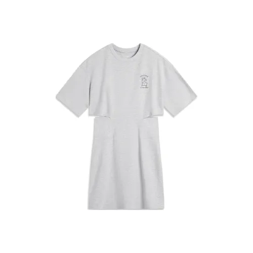 LINING Sports Life Collection Короткий рукав Платье Женское Фотиния Серый