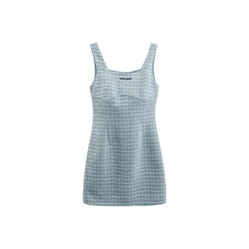 EOEI Chaebol Daughter Series Синий Женские Платья без рукавов