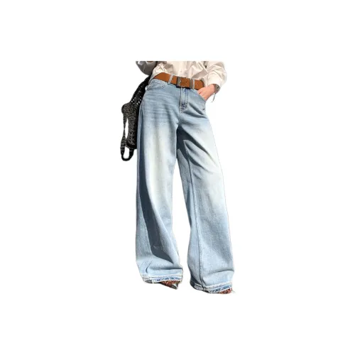 NANING9 Синие Женские Джинсы