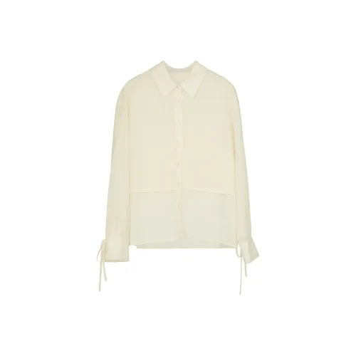 Fstudio Корейский стиль Лето Охлаждающий Похудение Топ Длинный рукав Рубашка Женская Желтая