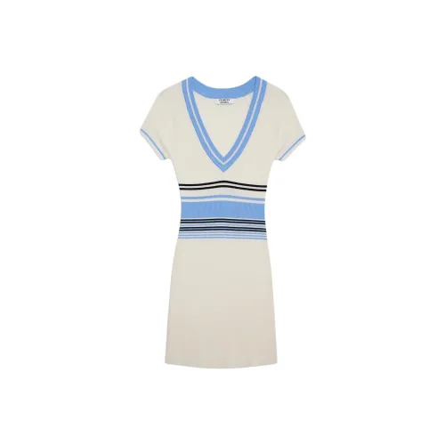 Victoria's Secret Hampton Stripe Женские Короткие Платья с Рукавами