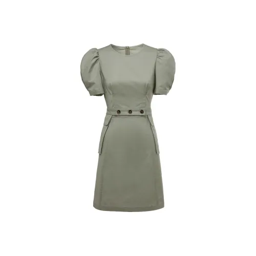 LOFT SHINE Светло-зеленый Женские Короткие Платья с Рукавами