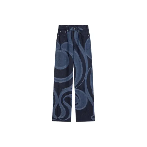 DRIES VAN NOTEN Индиго Женские Джинсы