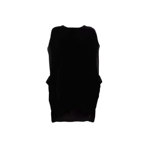 RICK OWENS Black Женские Короткие Платья с Рукавами