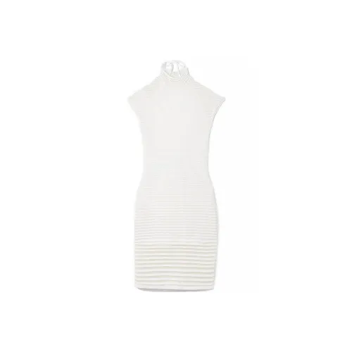 Alaia Короткий рукав Платье Женское Белое