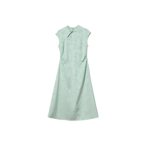 WESTLINK Короткое платье с короткими рукавами женское зеленое