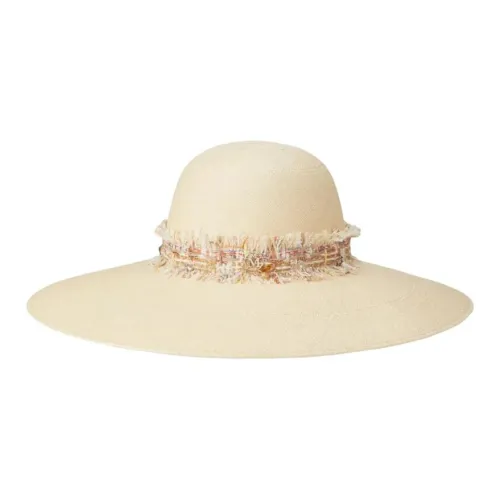 Maison Michel Солома Хлопок Вискоза Шапки и Кепки Женские Бежевые