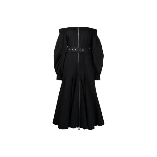 Alexander McQueen Black Женские Длинные Рукава Платья
