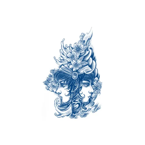 LIEJI Double Bloom Herbal Temporary Tattoos