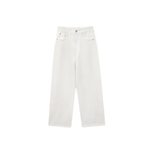 Love to serve Джинсы Женские Белые Абрикос