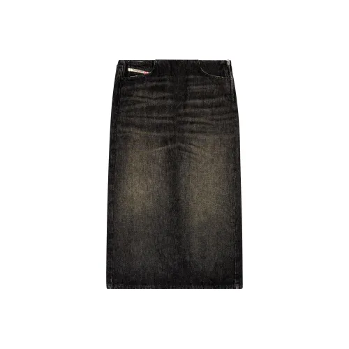 DIESEL Деним Длинная Юбка Женская Черная