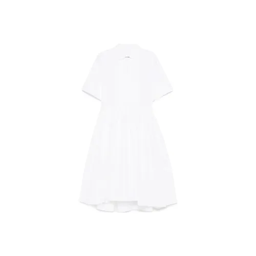 JIL SANDER Белое Женское Короткое Платье с Рукавами