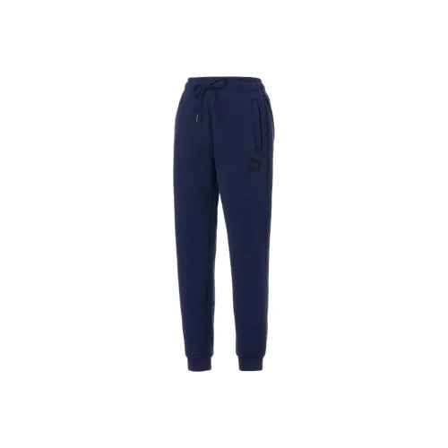 PUMA Вязаные спортивные брюки женские темно-синие