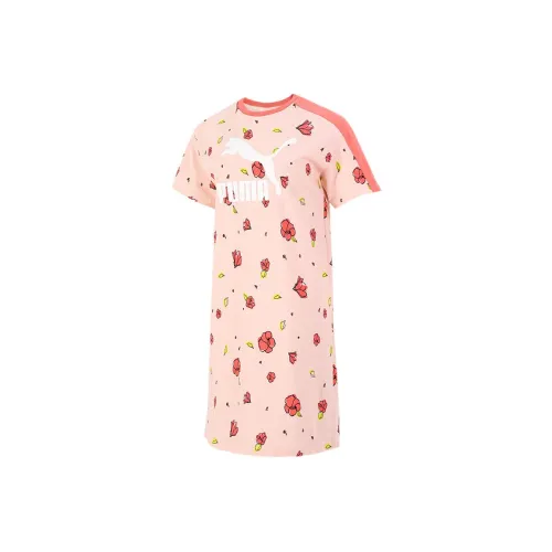 PUMA Короткий рукав Платье Женское Розовое