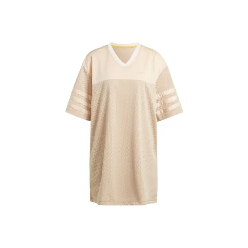 Adidas Короткий рукав Платье Женское Magic Светло-коричневый
